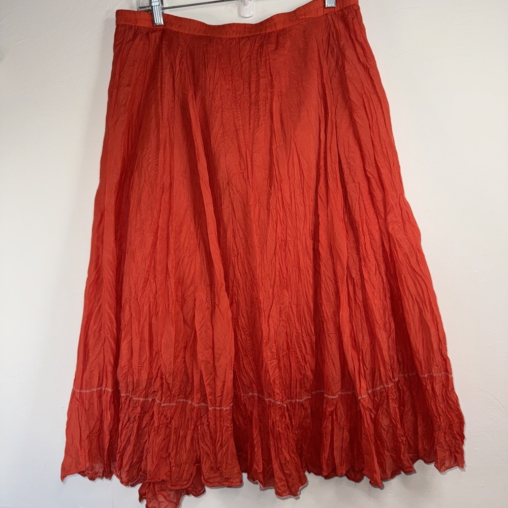 Coldwater Creek Women's Midi Skirt Crochet Boho Whimsigoth Cottage Prairie